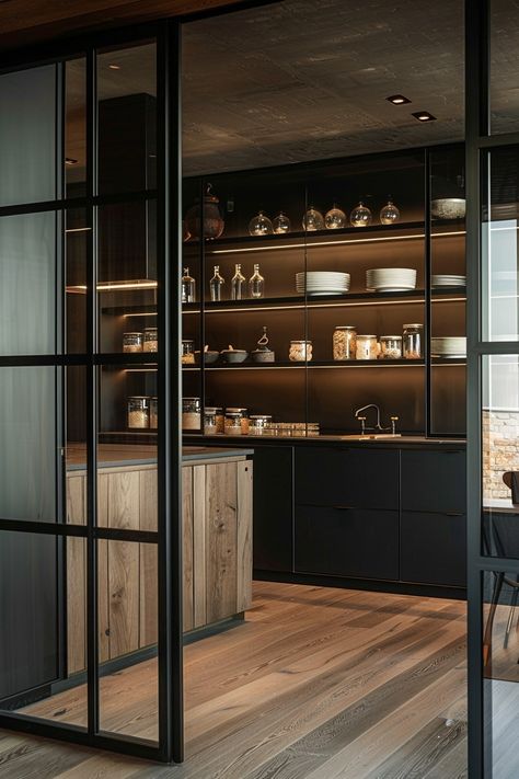 Should You Include a Pantry Window In Your Home? Modern Butlers Pantry, Pantry Window, Butlers Pantry Ideas, Wine Vault, Pantry Room, Butler’s Pantry, Small Pantry, Butlers Pantry, Double Hung Windows