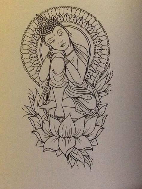 Tattoo Shoulder, Polynesian Tattoos, Buddha Tattoos, Kunst Tattoos, Art Buddha, Buddha Tattoo, Geometric Tattoos, Tiny Tattoo, Tattoo Women