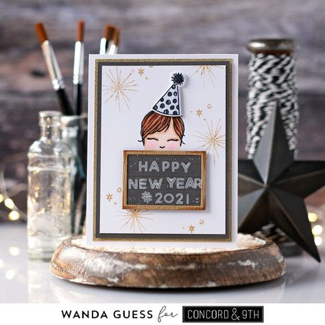 New Year Cards Handmade, New Year Card Design, New Alphabet, Happy New Year Card, Card Design Handmade, New Year Message, Happy New Year Cards, Concord And 9th, Happy New Year Greetings