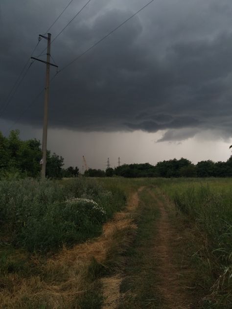 #dark #summer #clouds #sky #field #path Stormy Summer Aesthetic, Dark Field Aesthetic, Cloudy Field, Dark Field, Vibe Wallpaper, Apocalypse Landscape, Summer Clouds, Halloween Rave, Dark Summer