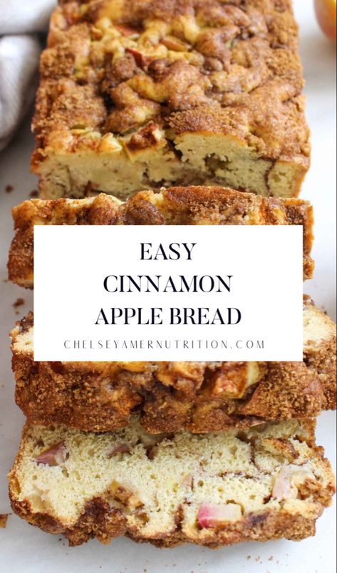 Cinnamon apple bread Easy Cinnamon Apple Bread, Healthy Loafs Recipes, Healthy Apple Loaf Cake, Sliced Apple Loaf Cake, Apple Loaf Cake Easy, Quick Apple Bread Easy Recipes, Apple Loaf Recipes Healthy, Mini Loaf Quick Bread Recipes, Apple Cinnamon Loaf Cake