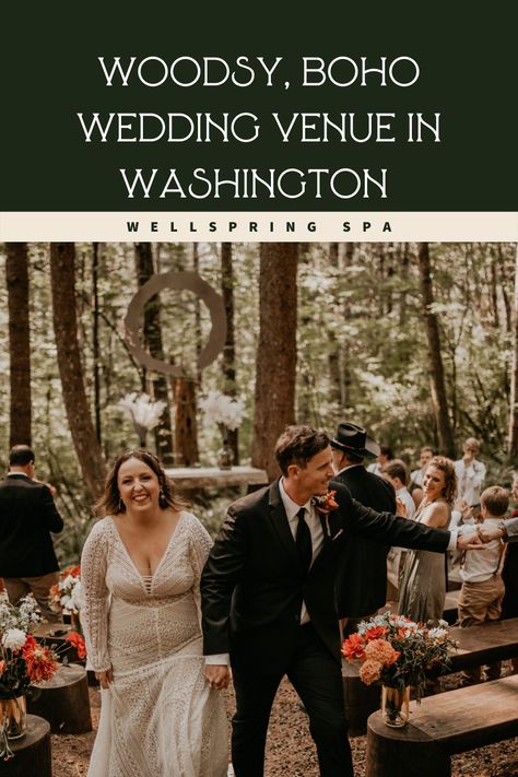 Forest Weddings Washington, Washington Micro Wedding, Wedding Washington State, Boho Woodland Wedding, Washington State Wedding, Forest Vibes, Fairytale Forest, Ranch Wedding Venue, Pnw Wedding