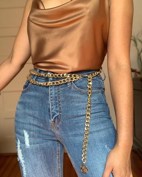 Love Your Details ✨ on Instagram: “Casual or dressy? Our Gold Chain Belt does both 🤪 Who’s ready for our release in October? Hit the link in our bio to subscribe for updates!…” Large Belt Outfit, Gold Chain Belt Outfit, Waist Belt Outfit, Chain Belt Outfit, Chain Waist Belt, Belt Outfit, Gold Chain Belt, Chain Belts, Fashion 2024