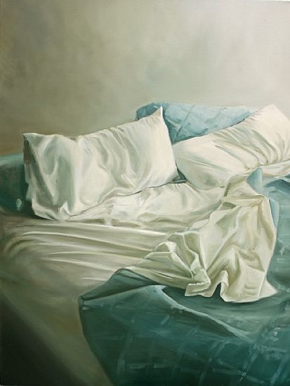 Bed Painting Art, Bed Exhibition, Unmade Bed, Interior Paintings, The Invitation, Atonement, Arte Sketchbook, Painting Gallery, A Level Art