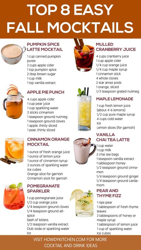 Fall Festival Drinks, Drinks For Mabon, Non Alcohol Fall Drinks, Refreshing Fall Drinks, Fall Drinks No Caffeine, Fall Lemonade Stand, Easy Fall Drinks To Make At Home, September Drink Ideas, Thanksgiving Recipes Drinks Non Alcohol