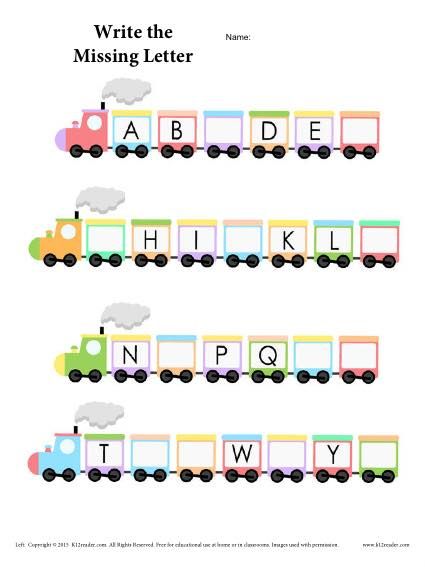 A to Z Alphabet Train Activity - Fill in the missing letter. A quick, fun activity for young learners, to help them learn their ABCs. Study Vector, Alphabet Letter Worksheets, Alphabet Train, Letter Worksheets For Preschool, Alphabet Worksheets Kindergarten, Preschool Alphabet, Alphabet Kindergarten, Kids Worksheets Preschool, Train Theme