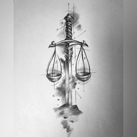 Libra Tattoo Chest, Libra Tattoo Designs, Tattoo Balance, Geometric Tattoo Tree, Law Tattoo, Now Tattoo, Libra Zodiac Tattoos, Justice Tattoo, Unique Half Sleeve Tattoos