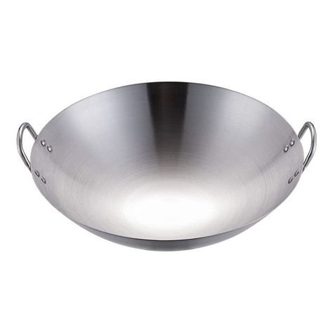 DOITOOL Stainless Steel Wok Pow Wok Stir Fry Pans Chinese Cooking Pan with Double Handle for Stir- Fry Grilling Frying Steami Chinese Stir Fry, Wok Pan, Wok Cooking, Large Fries, Deep Frying Pan, Induction Stove, Stainless Steel Pans, Woks, Stainless Steel Cookware