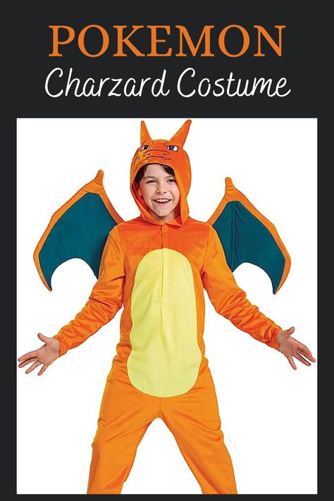 100% Polyester Costume Jumpsuit with Detachable Wings Hand Wash Only OFFICIALLY LICENSED POKEMON CHARIZARD COSTUMES - Our Charizard Deluxe costume will allow you to transform into this fire type Pokemon in time for Halloween! Charzard Costume, Pokemon Baby Clothes, Charizard Costume, Fire Type Pokemon, Pokemon Halloween Costume, Flying Pokémon, Halloween Costumes Scarecrow, Fire Type Pokémon, Pokemon Costumes