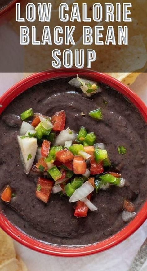 High Protein Soup, Protein Soup, Easy Black Bean Soup, Easy Healthy Soup, Easy Soup Recipes Healthy, Low Calorie High Protein, Black Bean Soup Recipe, Low Calorie Soup, Homemade Comfort Food