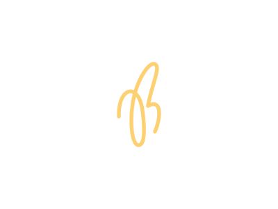 Banana Logo by Andrey Karpov on Dribbble Banana Tattoo Minimalist, Banana Branding, Banana Logo, Banana Graphic, Banana Design, Minimal Trend, Fantasy Logo, Inspiration Logo Design, Clever Logo