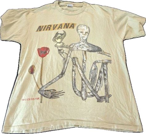 Nirvana Incesticide Vintage 90’s Grunge Rock Band T-shirt Size XL ANVIL TAG Band Merch Outfits, Nirvana Tshirt, 90’s Grunge, Nirvana Shirt, Nirvana Band, Vintage Band T Shirts, Graphic Band Tees, Grunge Shirt, Grunge Band