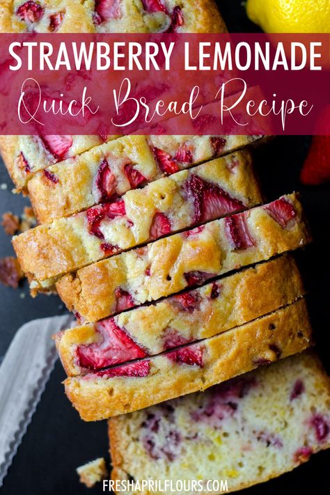 Strawberry Lemonade Quick Bread Strawberry Bread Recipes, The Southern Lady Cooks, Southern Lady Cooks, Camping Desserts, Strawberry Bread, Lemon Bread, Cloud Bread, Best Bread Recipe, Southern Lady