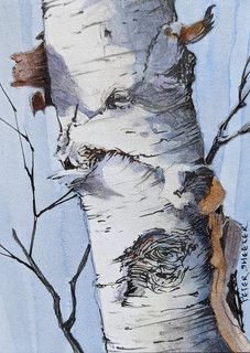 Painting Of Birch Trees, Silver Birch Watercolour, How To Paint Birch Trees Step By Step, Birch Tree Paintings, Birch Tree Painting Acrylic, Birch Tree Drawing, Birch Tree Watercolor, Watercolor Birch Trees, Painting Birch Trees