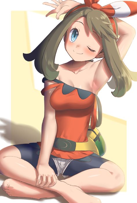 May Pokemon, Female Pokemon Trainers, Pokemon Women, Female Trainers, Pokémon Heroes, Pokemon W, Pokemon Firered, Pokemon Waifu, Hottest Anime Characters