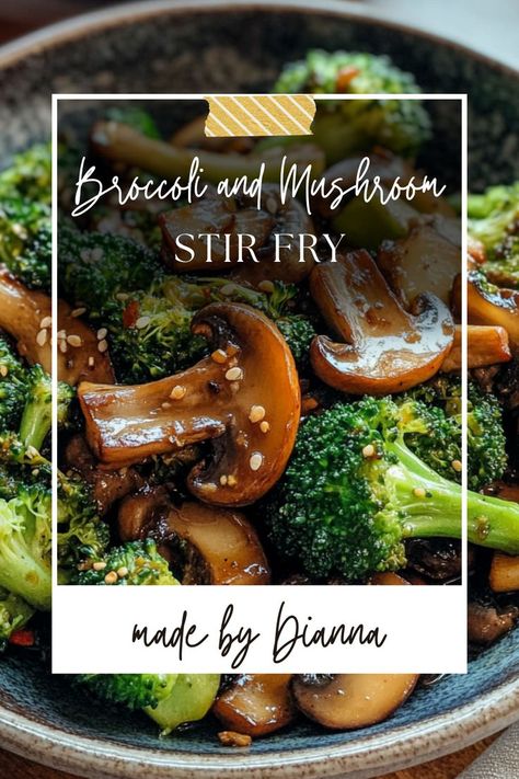 This Broccoli and Mushroom Stir Fry is the perfect go-to for a healthy, fast dinner! Packed with nutritious veggies and a savory stir-fry sauce, it’s a delicious dish that comes together in just minutes for a satisfying meal. Mushroom Broccoli Stir Fry, Book Choy Mushroom Stir Fry, Beef And Mushroom Stir Fry, Mushroom Broccoli Recipes, Broccoli And Mushroom Recipes, Broccoli And Mushroom Stir Fry, Broccoli Mushroom Stir Fry, Broccoli And Mushrooms, Mushroom Broccoli