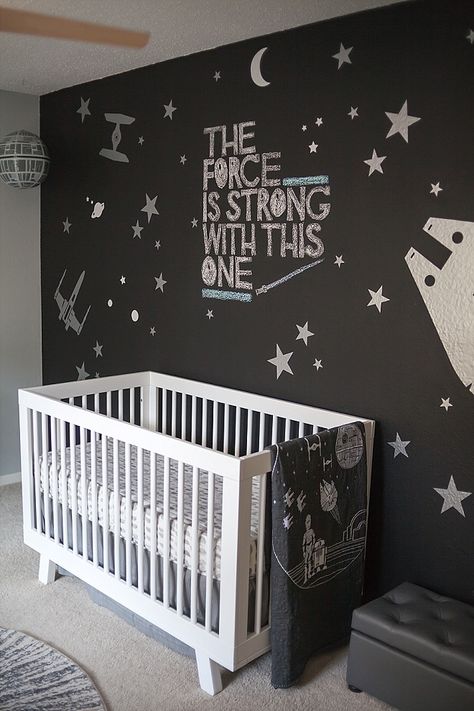 Star Wars Themed Nursery Boys, Star Wars Nursery Gender Neutral, Star Wars Inspired Nursery, Star Wars Themed Nursery Girl, Star Wars Theme Nursery, Nerdy Nursery Themes, Gender Neutral Star Wars Nursery, Harry Potter Star Wars Nursery, Nursery Ideas Star Wars