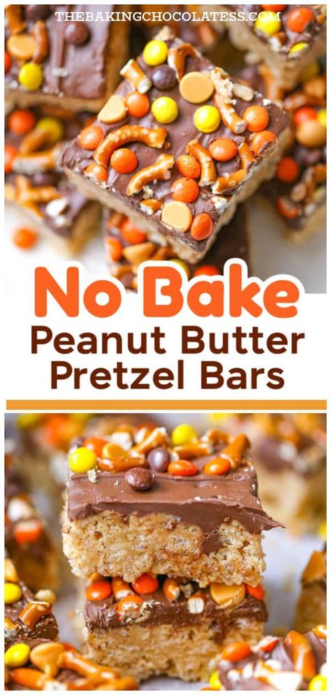 Craving a delicious and easy no-bake treat? These salted caramel pretzel bars are the perfect combination of sweet and salty. Indulge in the rich flavors of chocolate, peanut butter, and pretzels with this homemade no-bake cookie bars recipe. With just a few simple ingredients, you can whip up these irresistible peanut butter pretzel bars in no time. Try these easy pretzel bar recipes today and enjoy a delightful dessert without the hassle of baking! Chocolate Peanut Butter Pretzel Bars, Caramel Pretzel Bars, Pretzel Bar, Peanut Butter Pretzel Bars, Quick Cheesecake, Homemade Cake Recipes Chocolate, Healthy Peanut Butter Cookies, Pretzel Bars, Butter Pretzels