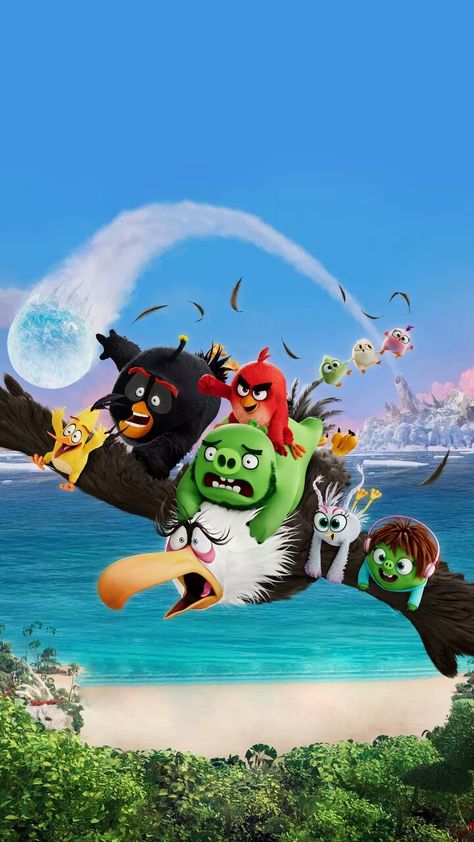 Angry Birds Wallpaper, Angry Birds Movie Red, Birds Wallpaper Hd, Angry Birds Characters, Birds Movie, Birds Wallpaper, Angry Birds Movie, Cartoon Character Pictures, Fire Art