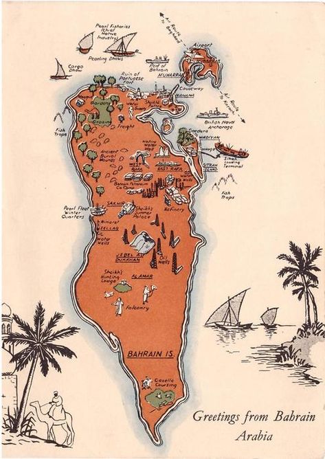 Bahrain Culture, Bahrain Map, Bahrain City, Gulf Countries, Jordan Country, Kingdom Of Bahrain, Fantasy Map Making, Country Maps, King And Queen