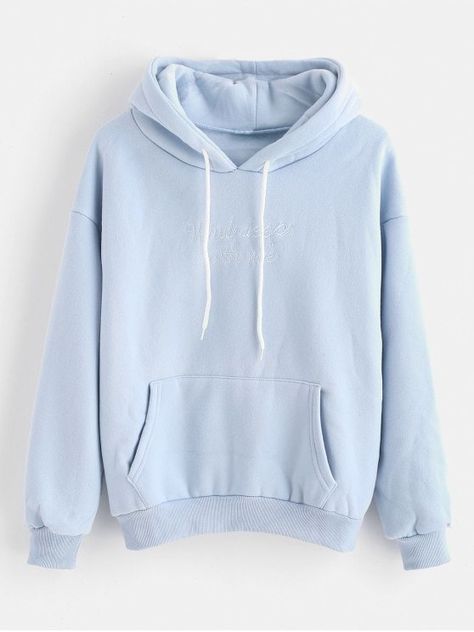 Pastel Hoodie, Aesthetic Hoodies, Hoodie Aesthetic, Stylish Hoodies, Aesthetic Hoodie, Cute Comfy Outfits, Cute Sweatshirts, Blue Sweatshirt, Embroidered Hoodie