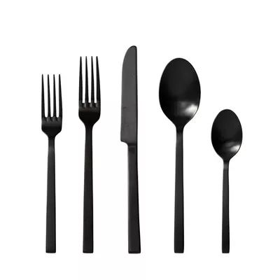 Black Flatware, Dinner Decoration, Forks And Spoons, Stainless Steel Flatware, Tools For Sale, Place Setting, Flatware Set, Black Stainless Steel, Better Homes And Gardens