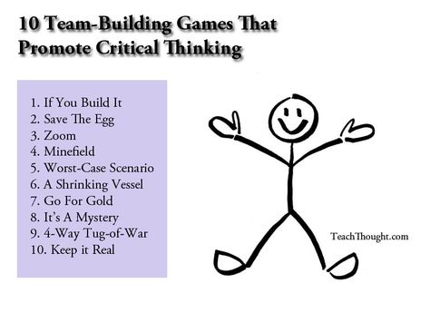 10-team-building-games-that-promote-critical-thinking Building Games For Kids, Team Building Games, Cooperative Games, Building Games, Classroom Games, Cooperative Learning, Team Building Activities, Classroom Community, Beginning Of School