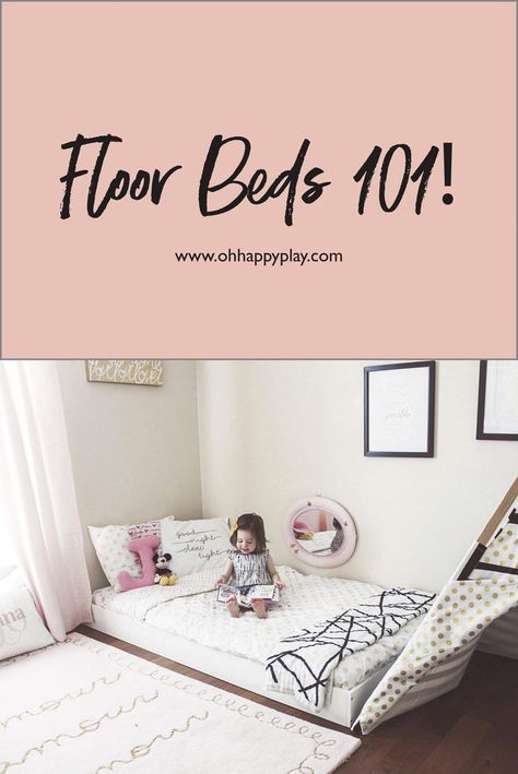 Beds On Floor Ideas, Montessori Toddler Bedroom, Floor Bed Toddler, Floor Beds, Toddler Floor Bed, Montessori Bedroom, Perfect Bed, Toddler Girl Room, Kids Flooring