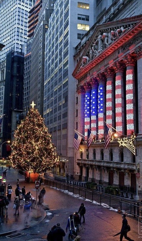 New York Noel, New York City Christmas, New York Stock Exchange, Voyage New York, Nyc Christmas, Christmas In The City, I Love Nyc, New York Aesthetic, I Love Ny