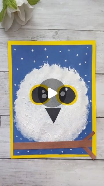 Kidscraftbarn on Instagram: "Cotton ball painted snow owls 🦉 Follow for more kid crafts! #wintercraft #winterproject #artsandcrafts #easycraftsforkids #kidcrafts #snowowl" Snow Owl Craft, Cotton Ball Crafts, Snow Owls, Winter Owl, Snow Owl, Winter Project, Owl Crafts, Cotton Balls, Winter Art