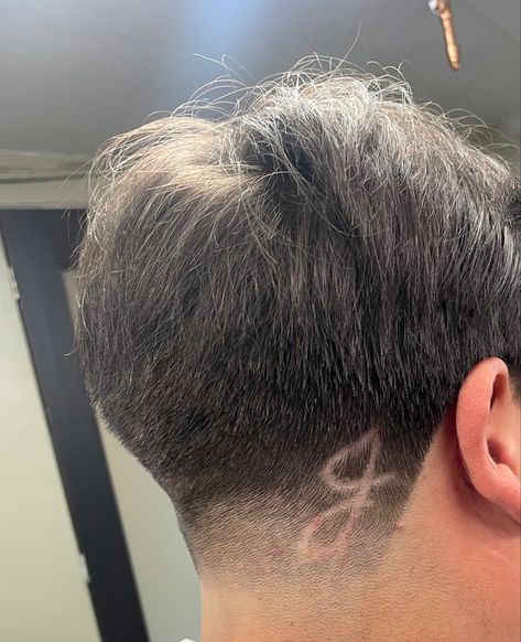 Taper Fade Haircut With Letter Design, Haircut With J Initial, Edgar Haircut With Design Initial, Initial In Haircut Men, Mens Haircut With Initial Letter, Low Taper Fade Black Men, J Haircut Design, Taper Fade Designs Men, Letter Initial Haircut Design