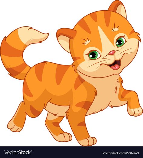 Cat Cartoon Images, Baby Animal Drawings, Cartoon Drawings Of Animals, Image Chat, Cat Vector, Free Cats, Red Cat, Cute Cartoon Animals, Ginger Cats