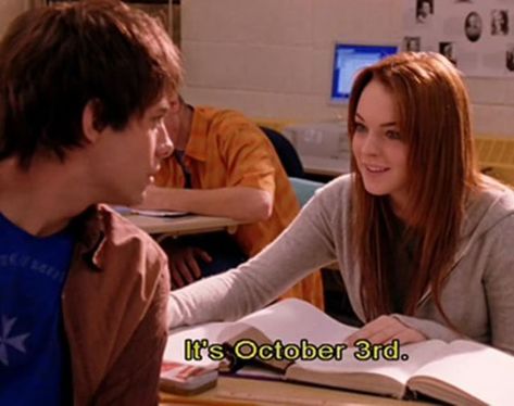 Its October Third, Mean Girls October 3rd, 90s Movie Character, Flash Day Tattoo, Its October 3rd, Aaron Samuels, Mean Girls Day, Jonathan Bennett, Christmas Movie Quotes