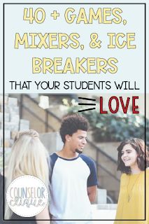 40+ Games, Mixers, & Ice Breakers That Your Students Will Love - Counselor Clique Mixer Ideas Social, Ice Breaker For Middle Schoolers, I’ve Breakers For High School, Team Building Activities For Middle Schoolers, Ice Breaker Games For High Schoolers, Ice Breaker Games For Middle Schoolers, Icebreakers For Middle Schoolers, Ice Breakers For High School Students, Team Building Games For Middle Schoolers