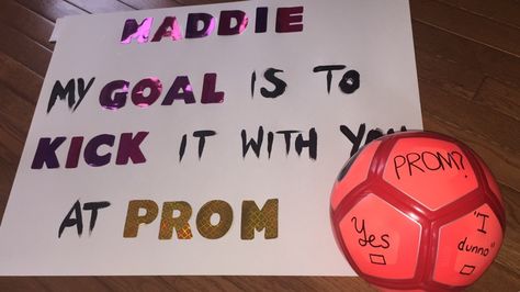 Soccer Fun Promposal/ Homecoming #original #different #fun #soccer #promposal Original Promposal Ideas, Soccer Goalie Promposal, Creative Promposal Ideas, Winter Formal Proposals, Creative Promposal, Hoco Promposal, Soccer Promposal, Cute Proposals, Mom Prom