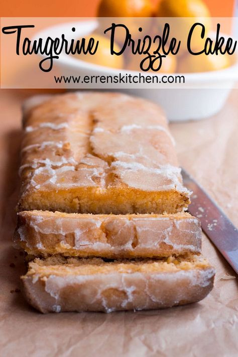 This easy how to make recipe is a twist on an British cake, But with a twist! This Tangerine Drizzle cake is moist yet so sweet it’ll satisfy anyone’s sweet tooth, Dessert is served! #ErrensKitchen #cake #dessertideas Tangerine Cake Recipes, Cake Recipes Moist, Tangerine Cake, Tangerine Recipes, British Cake, Fancy Baking, Citrus Cake, Drizzle Cake, Smoothie Prep