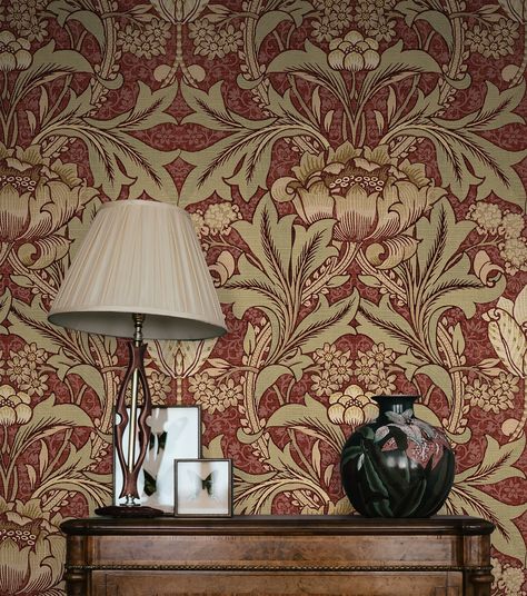 New colorways of our best-selling Acanthus Floral peel and stick wallpaper coming soon! #peelandstick #floralwallpaper #morriswallpaper #morriswallpapers #peelandstickwallpaper #williammorris #williammorriswallpaper #artsandcraftsmovement #wallcovering #wallcoverings #interiordesigner #interiorinspo #apartmentdecor #smallspacedecor Floral Peel And Stick Wallpaper, Fireplace Andirons, Fireplace Art, Dining Inspiration, Lantern Floor Lamp, Floral Paper, Mirrored Wallpaper, Designer Paper, Buffet Lamps