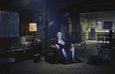 Gregory Crewdson | Marta Gaspar- Thought Bubble Gregory Crewdson Photography, Cinematography Ideas, Gregory Crewdson, Erwin Olaf, Andreas Gursky, Narrative Photography, Brief Encounter, Diane Arbus, Small Town America