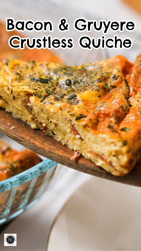 Crustless Quiche Recipes Easy, Bacon Quiche Recipes, Bacon Crustless Quiche, Pomegranate Desserts, No Crust Quiche, Bacon Quiche Recipe, Most Pinned Recipes, Skillet Pizza, Bacon Quiche