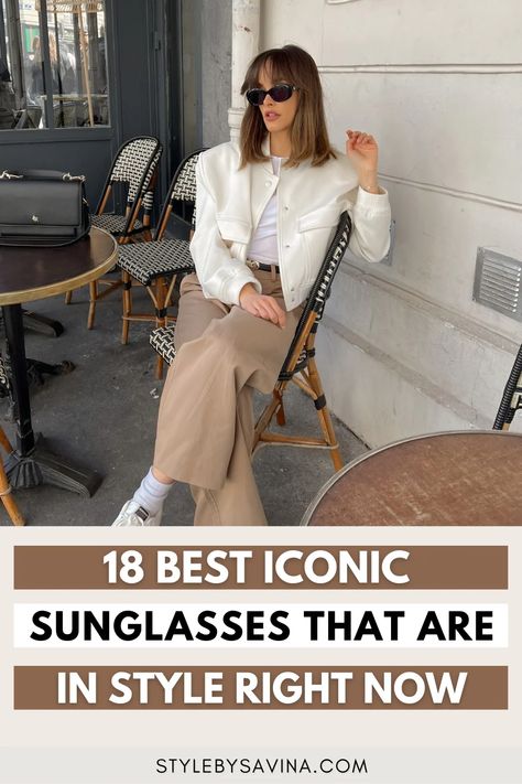 18 Best Iconic Sunglasses That Are In Style Right Now Gen Z Sunglasses, It Girl Sunglasses, Women’s Sunglasses, Iconic Sunglasses, Elegant Sunglasses, Celebrity Sunglasses, Trendy Outfit Inspo, Italian Sunglasses, Neutral Outfits