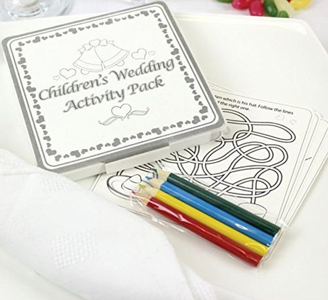 x10 - WEDDING TABLE FAVOURS GIFT - COLOURING FUN ACTIVITY PACK / GAME PUZZLE BOOK Henbrandt http://www.amazon.co.uk/dp/B00MHPNNU0/ref=cm_sw_r_pi_dp_oIgDwb1N73XZA Wedding Ideas For Kids, Wedding Ideas Blue, Wedding Floral Decorations, Wedding Table Games, Wedding Favour Tags, Kids Wedding Favors, Table Favours, Wedding Favor Table, Kids Wedding Activities