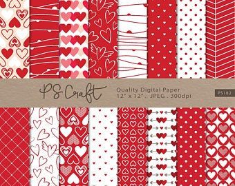 Digital Paper Free, Heart Clipart, Paper Scrapbook, Paper Packs, Free Digital Scrapbooking, Paper Sewing Patterns, Printable Scrapbook Paper, Printable Stationery, Paper Heart