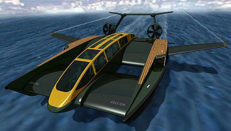 Using the Ground Effect for transportation? Flying Ships, Flying Ship, Flying Wing, Ground Effects, Flying Boat, Flying Car, Boat Design, Aircraft Design, Boat Building