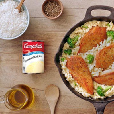 Season Salt, Chicken Broccoli Rice, Campbell Soup Company, Easy Chicken And Rice, Rice Recipes For Dinner, Rice Chicken, Delicious Family Meals, Easy Chicken Pot Pie, Seasoned Chicken