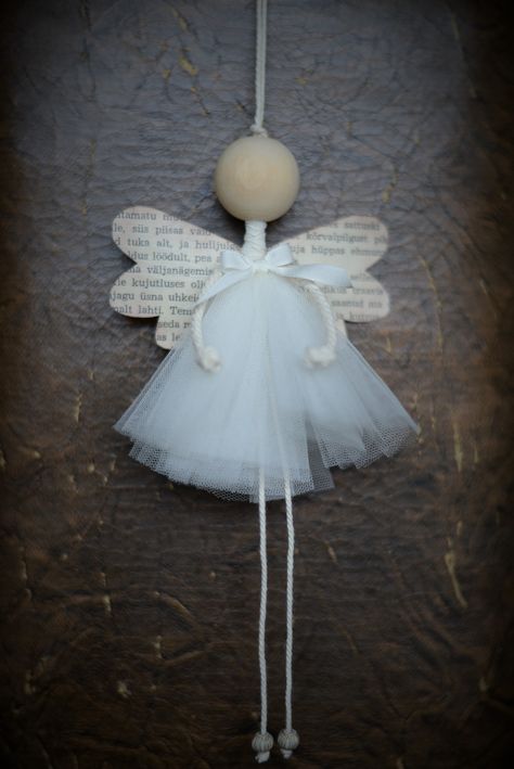 Christmas Angel Crafts, Diy Angels, Homemade Christmas Decorations, Romantic Christmas, Angel Crafts, Christmas Ornament Crafts, Angel Ornaments, Christmas Decorations To Make, Decoration Christmas