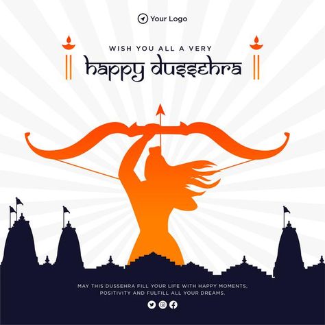 Happy Dusshera, Happy Dussehra, Hindu Festivals, Banner Template Design, Creative Living, Indian Festivals, Adventure Tours, Happy Moments, Banner Design