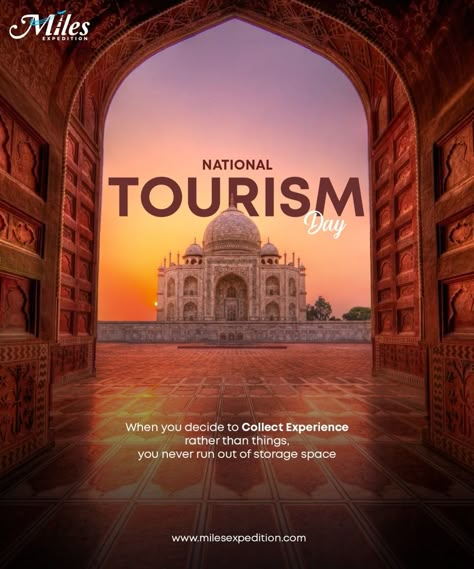 Happy National Tourism Day. #MilesExpedition #travelwithmiles #nationaltourismday #tourism #travel #travelgram #travelphotography #photography #vacation #instatravel #trip #travelling #traveling #adventure #wanderlust #tour #explore #traveltheworld #traveler #india #traveller #landscape #instagram World Tourism Day Creative Ads, Tourism Flyer, Incredible India Posters, National Tourism Day, Tourism Advertising, Travel Advertising Design, World Tourism Day, Tourism Design, Traveling Adventure