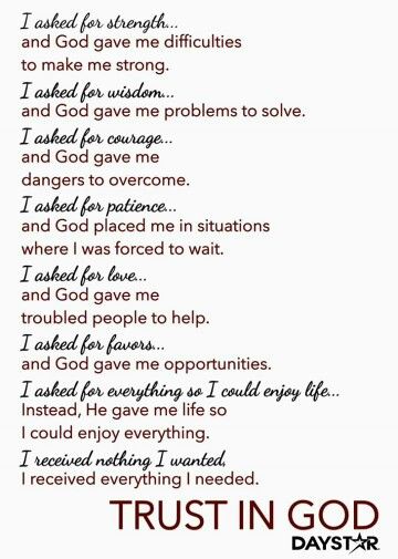 I asked for strength. God gave me difficulties to make me strong. Dealing With Mean People, Encouraging Bible Quotes, Pray For Strength, Powerful Inspirational Quotes, Prayers For Strength, Recovery Quotes, Memories Quotes, Bible Quotes Prayer, Personal Quotes