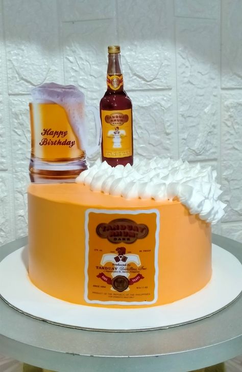 Tanduay themed cake Tanduay Cake Topper Printable, Tanduay Cake Design, Tanduay Cake, Tanduay Rum, Birthday Cake For Father, Cake For Men, Cake Design For Men, 64th Birthday, Birthday Cake With Flowers