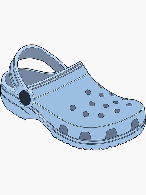 Croc Drawing Shoe, Crocs Logo, Crocs Shoes Reference Drawing, Crocs Drawings Reference, Crocs Drawings, Christmas Pictures To Color, Toy Story Coloring Pages, Blue Crocs, Football Coloring Pages